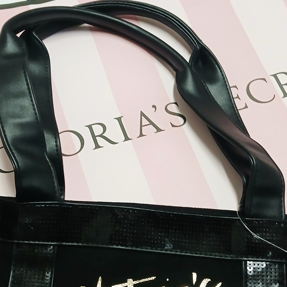 Victoria's Secret Sequin Bling Weekender Tote Bag - Picture 4 of 8